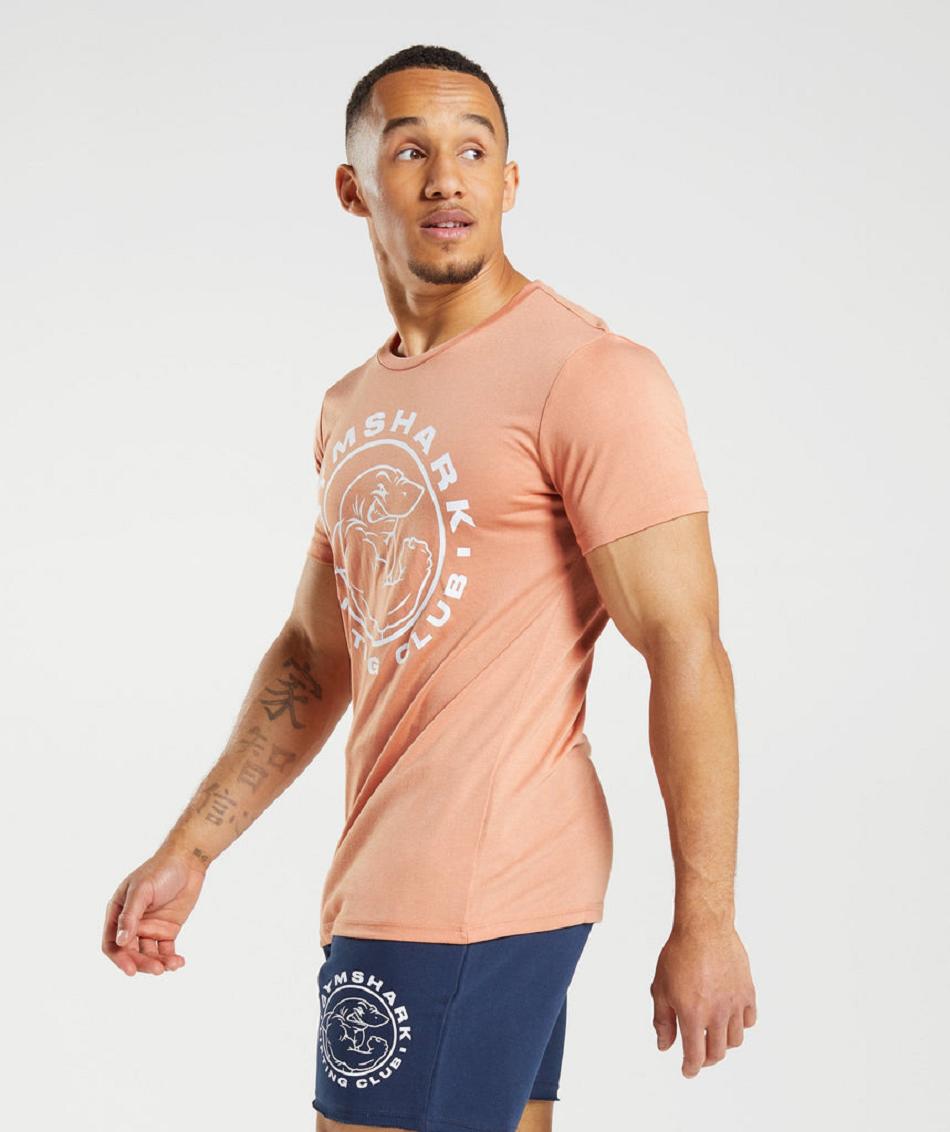 T Shirts Gymshark Legacy Hombre Rosas | CO 3383JPQ